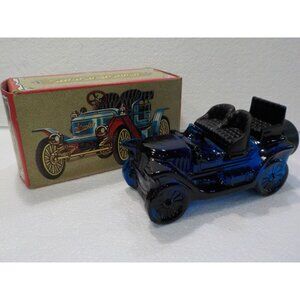 Vintage Avon Royal Blue Stanley Steamer Windjammer After Shave Bottle (EMPTY)